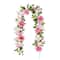 Glitzhome® 6ft. Pink Hydrangea, Peony & Cherry Floral Garland